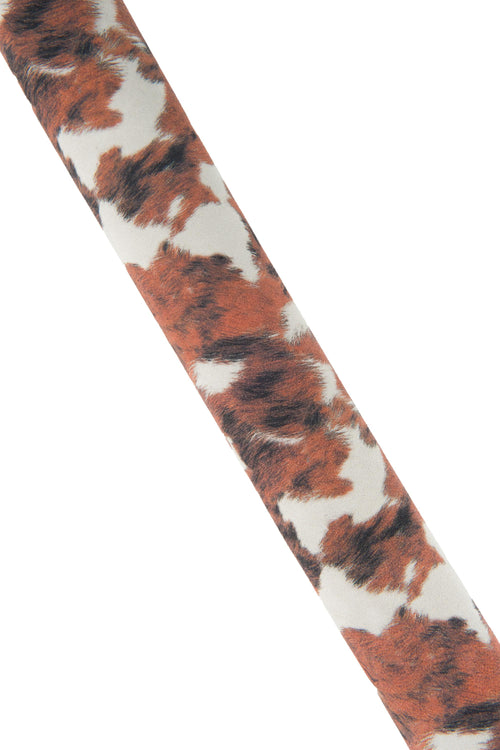 Animal printed SUEDE cowhide, grey - tan - black SPOTTED texture on leather hide, soft calfskin for diy projects B18962-ST La Garzarara
