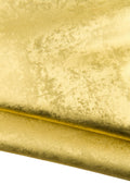Antique Gold Metallic Leather Hide, Distressed Vintage Laminated Leather for Bags Shoes Leathercraft, B18933-MT La Garzarara