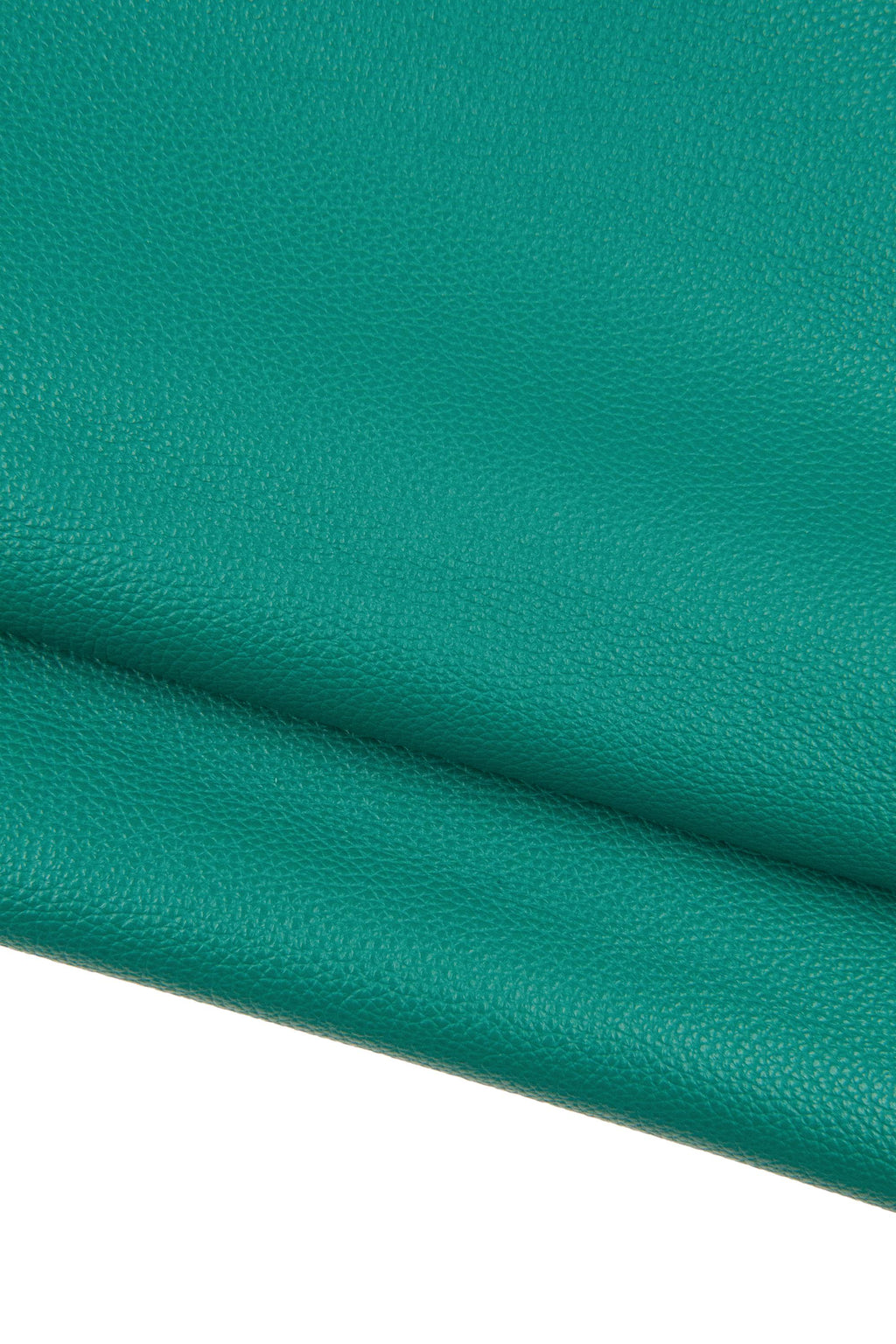 Green PEBBLE GRAIN printed sporty leather hide, soft semi glossy cowhide, grainy calfskin for crafters 1.4 - 1.6 mm B18897-TU La Garzarara