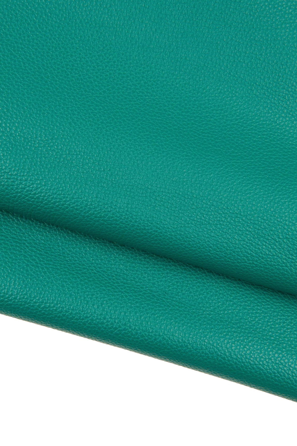 Green PEBBLE GRAIN printed sporty leather hide, soft semi glossy cowhide, grainy calfskin for crafters 1.4 - 1.6 mm B18897-TU La Garzarara
