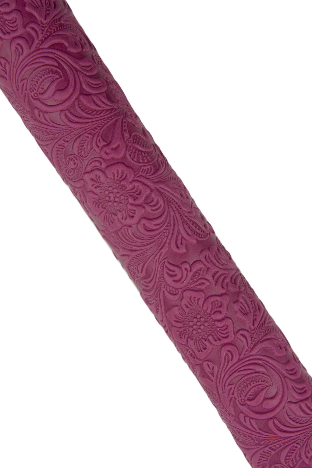 Purple CHARRO printed leather hide, floral embossed calfskin, soft cowhide for DIY creations B18963-ST La Garzarara