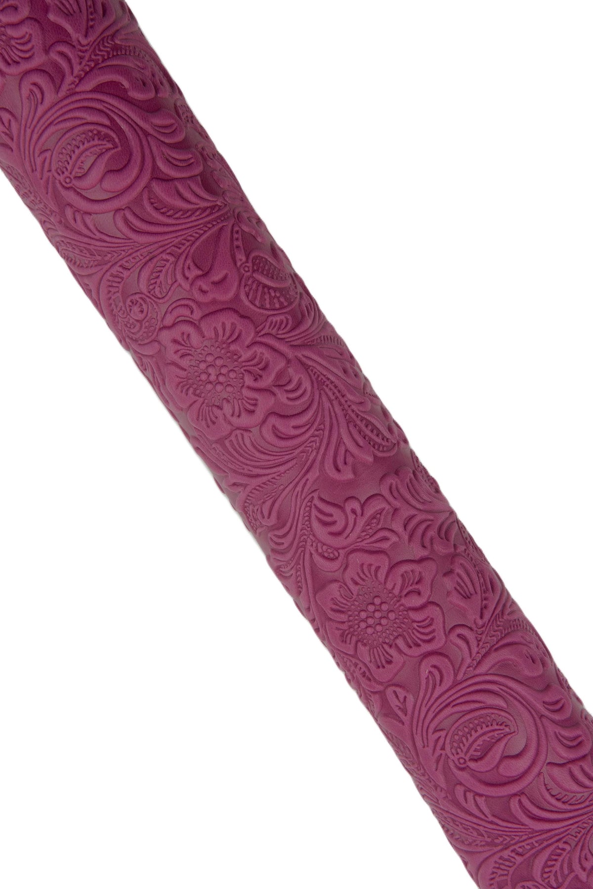 Purple CHARRO printed leather hide, floral embossed calfskin, soft cowhide for DIY creations B18963-ST La Garzarara