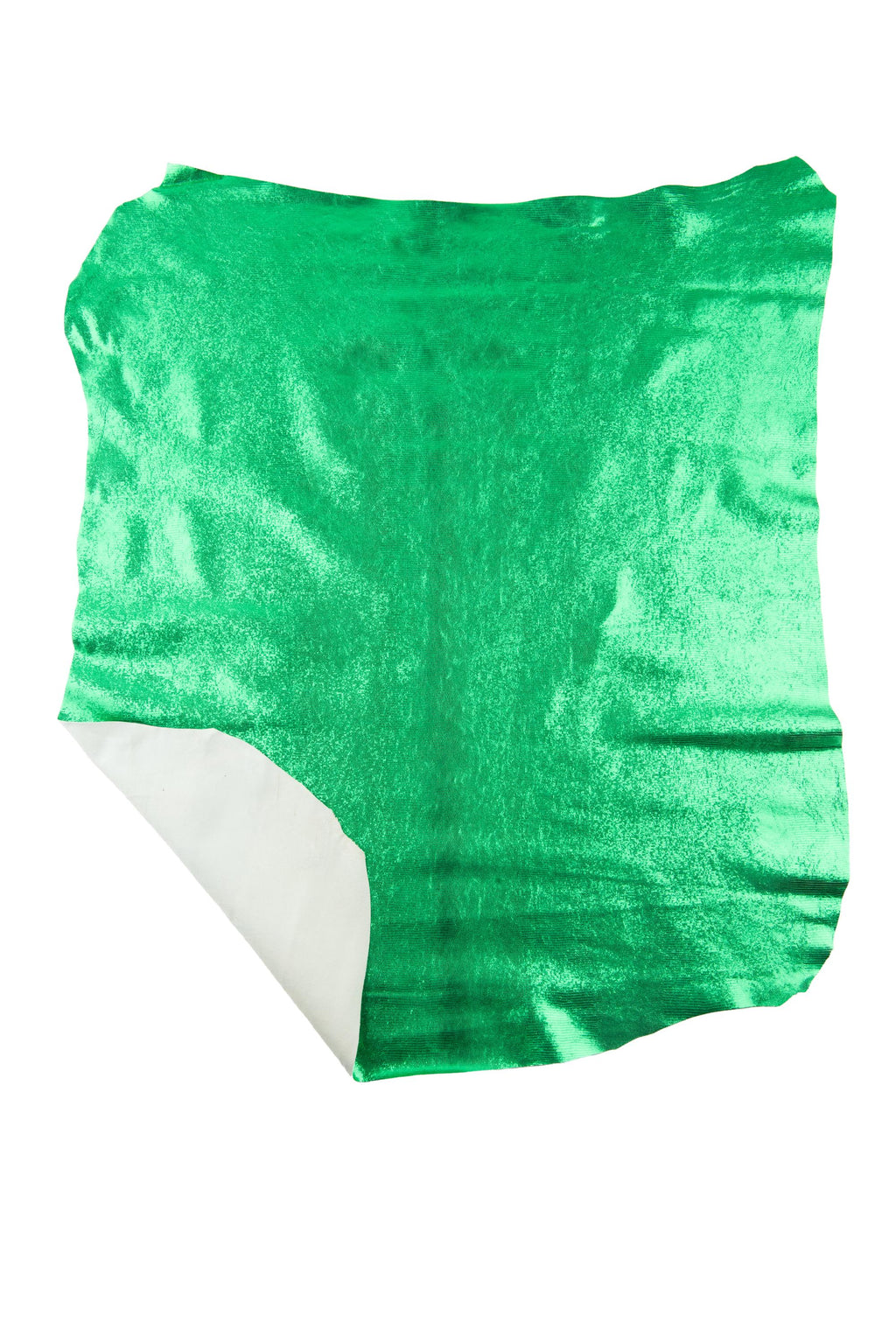 GREEN LIZARD printed sheepskin, animal textured metallic leather skin, glossy elegant lambskin hide for crafting B18857-ST La Garzarara