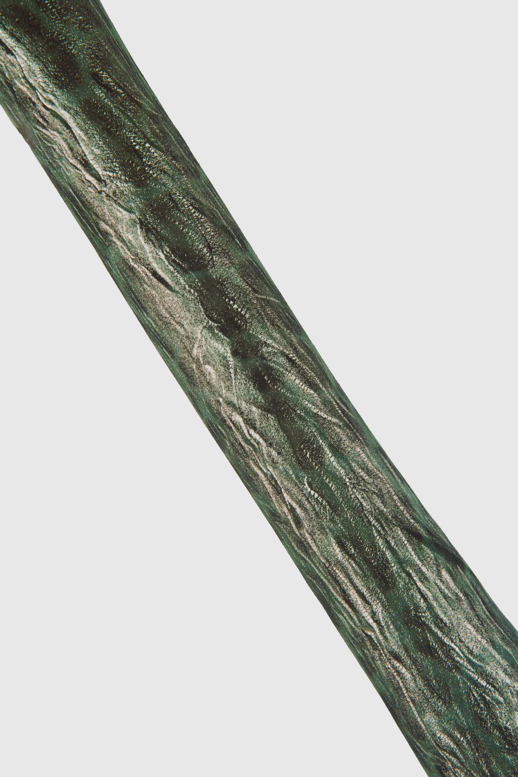 Leopard printed leather skin, CHEETAH animal print on green METALLIC goatskin, soft bright suede hide B18934-MT(st) La Garzarara