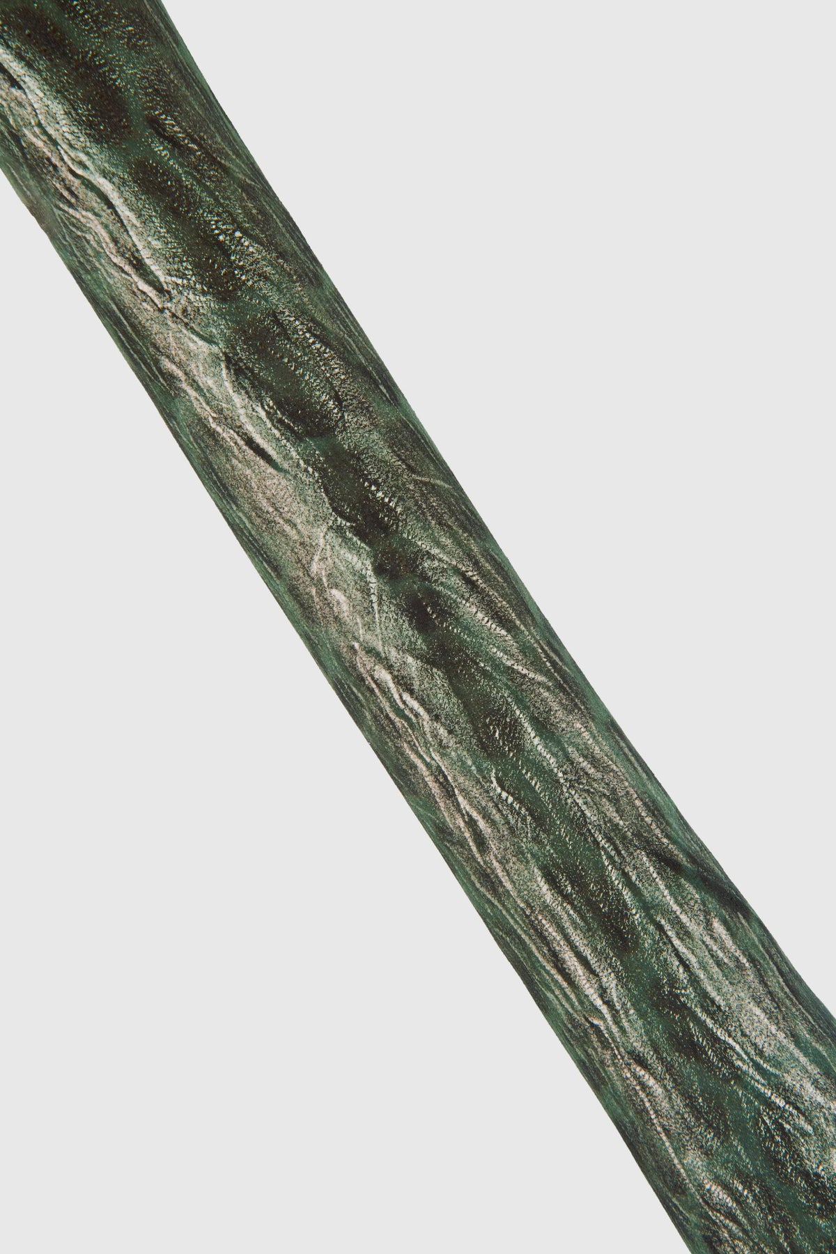 Leopard printed leather skin, CHEETAH animal print on green METALLIC goatskin, soft bright suede hide B18934-MT(st) La Garzarara