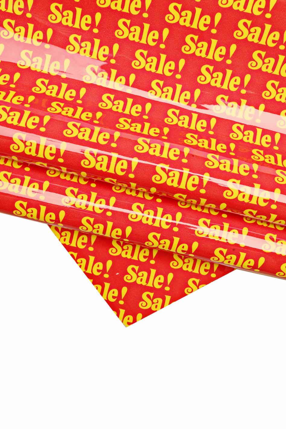 Unique leather hide with peculiar pattern, red yellow PATENT cowhide, original WORDS print on glossy calfskin B16311-ST La Garzarara