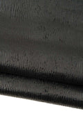 Black Cross Grain EMBOSSED leather skin, cortex printed sheepskin, RELIEF - printed soft lambskin for hobbyists B18951-TB La Garzarara