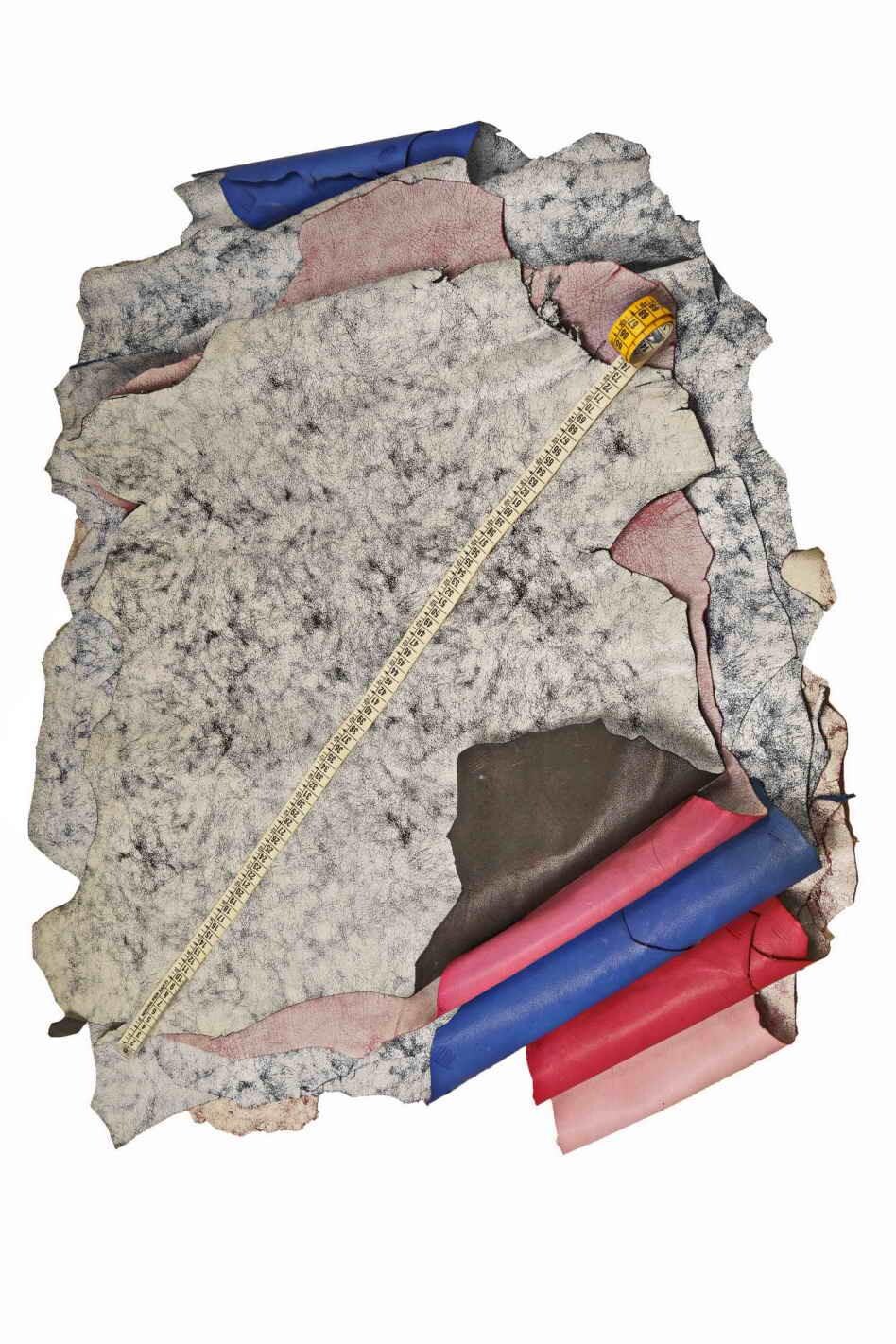 Pink, violet, blue, black metallic goatskins, CRACKLE distressed goat skins, crackled glitter leather hides B13958-ST La Garzarara