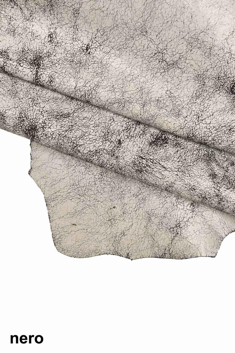 Pink, violet, blue, black metallic goatskins, CRACKLE distressed goat skins, crackled glitter leather hides B13958-ST La Garzarara