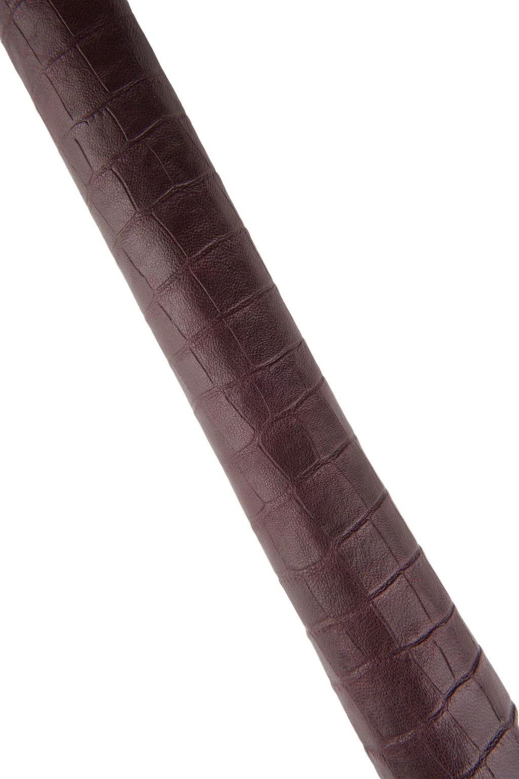 Premium embossed alligator leather hide, Dark red CROCODILE print, glossy croc for crafting B18956-ST La Garzarara