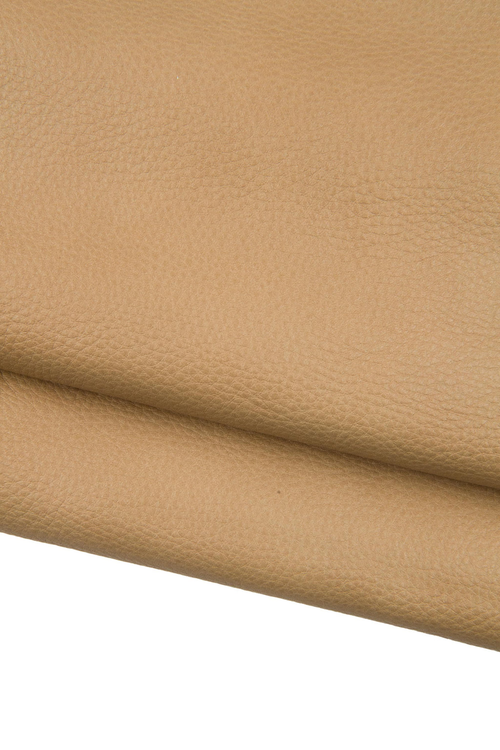 Beige GENUINE leather hide, soft MILLED cowhide, natural grainy calfskin, 1.6 - 1.8 mm for crafters B18788-TU La Garzarara