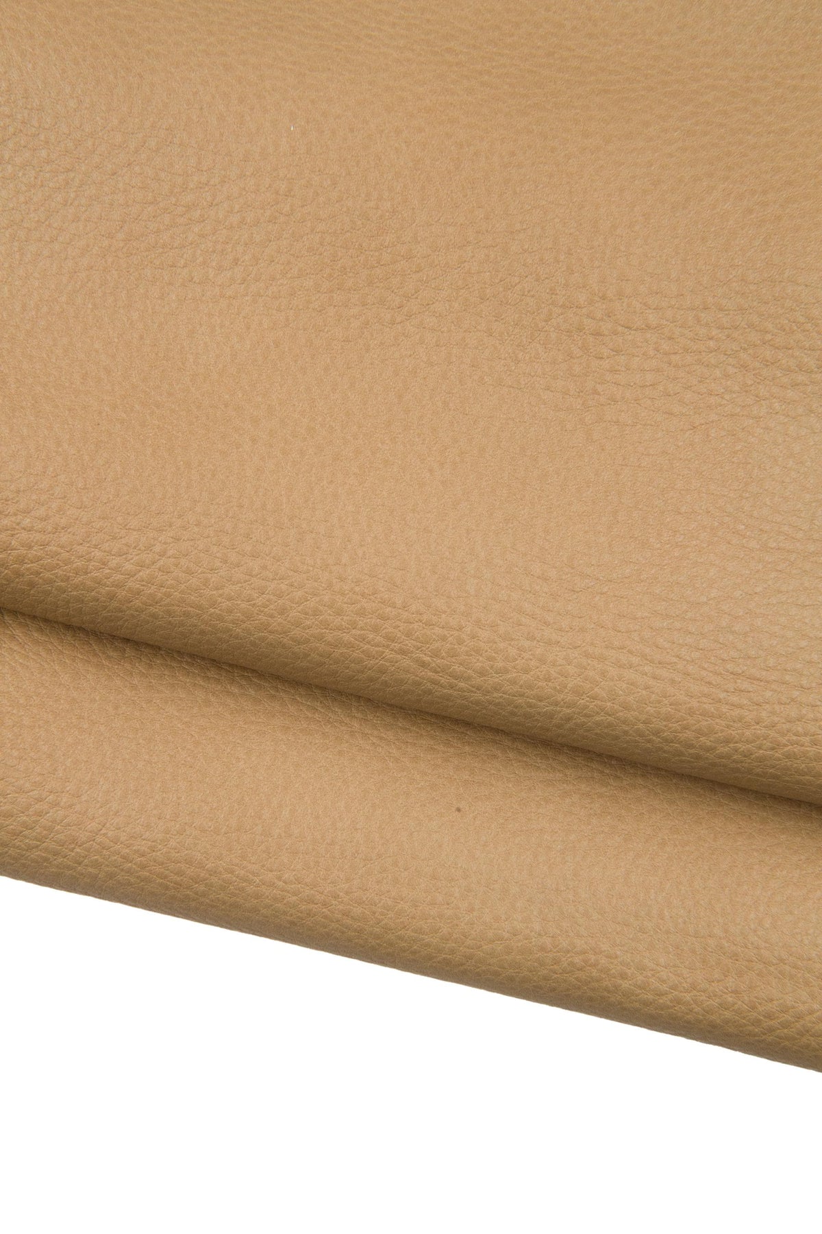 Beige GENUINE leather hide, soft MILLED cowhide, natural grainy calfskin, 1.6 - 1.8 mm for crafters B18788-TU La Garzarara