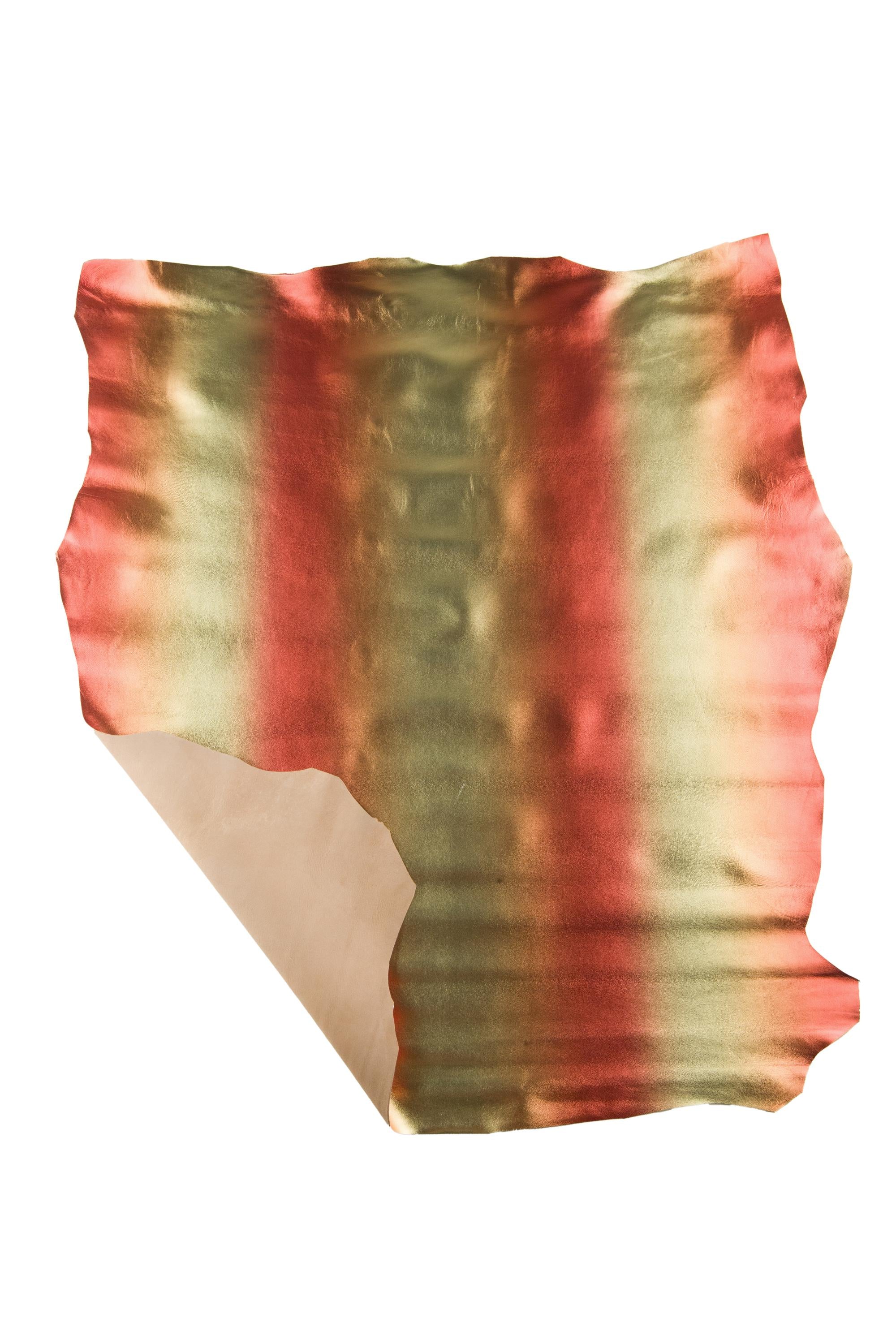 Ombre Metallic Leather Hide, Chameleon Leather skin, Premium Italian color shift Leather B19128-MT(st) La Garzarara