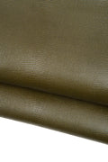 Military green LIZARD embossed cowhide, GLOSSY printed leather hide, soft material, ideal for bags, wallets, purses B18924-ST La Garzarara