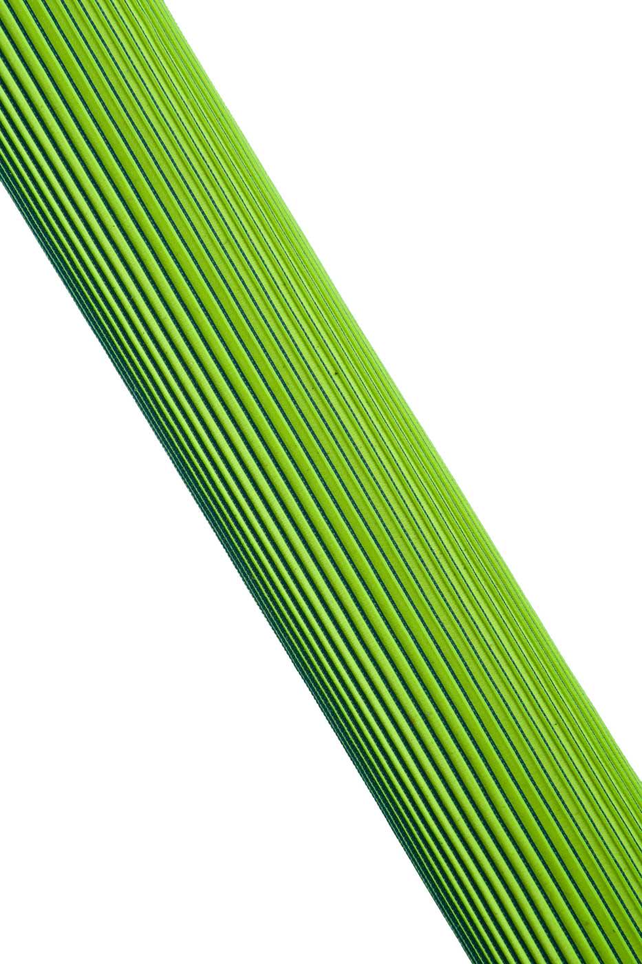 NEON yellow leather hide, STRIPED fabric on soft cowhide, printed calfskin for crafters B19060-ST La Garzarara