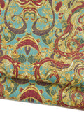 BAROQUE printed leather skin, MULTICOLOR textured lambskin, soft matt fantasy hide for crafters B19123-ST La Garzarara