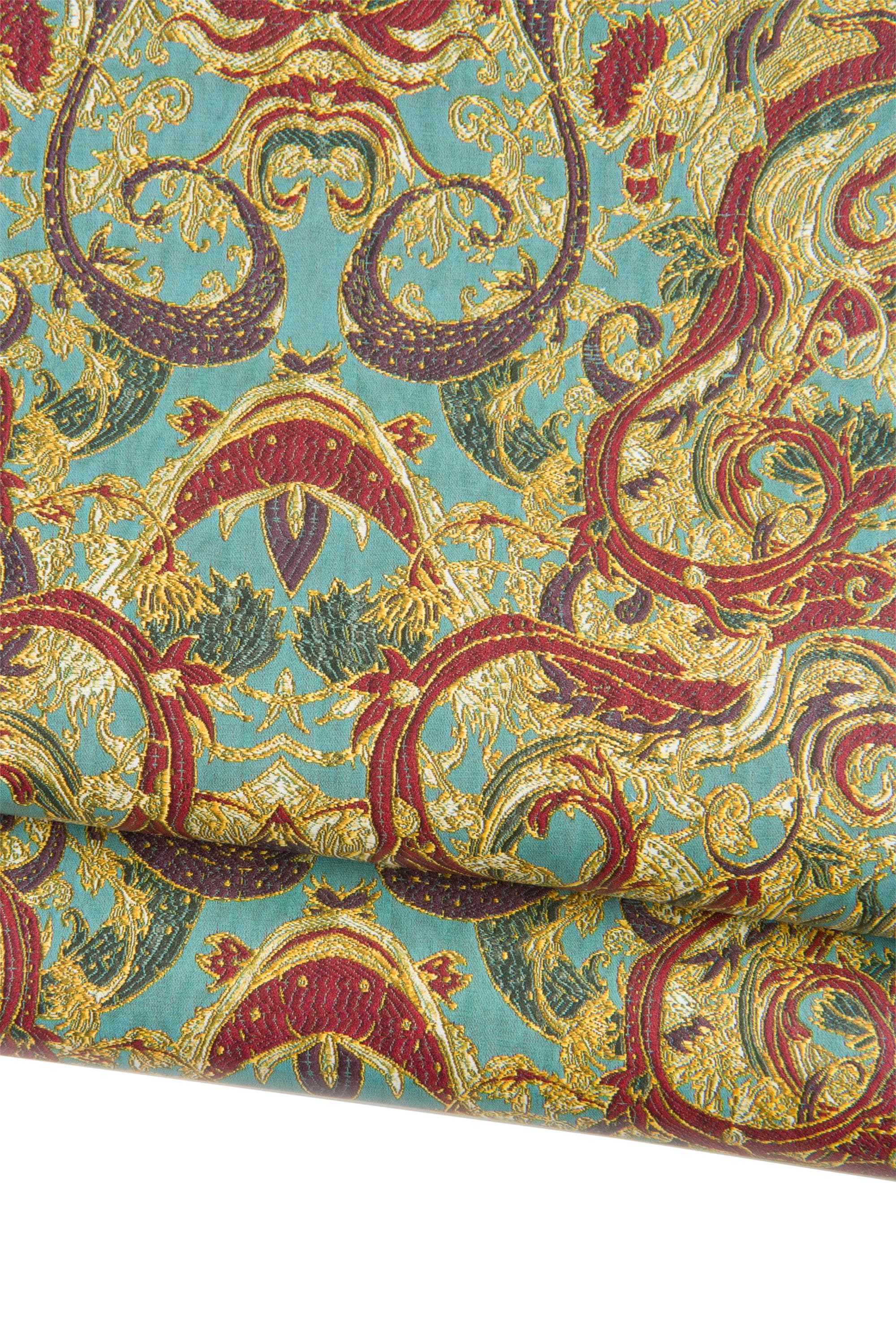 BAROQUE printed leather skin, MULTICOLOR textured lambskin, soft matt fantasy hide for crafters B19123-ST La Garzarara