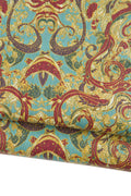 BAROQUE printed leather skin, MULTICOLOR textured lambskin, soft matt fantasy hide for crafters B19123-ST La Garzarara