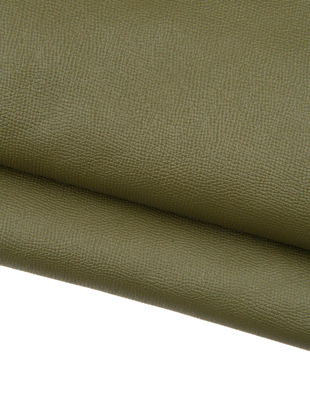 Military green SAFFIANO leather hide, classic EMBOSSED cowhide, soft printed thick calfskin for crafters 1.5-1.7 mm B18797-TU La Garzarara