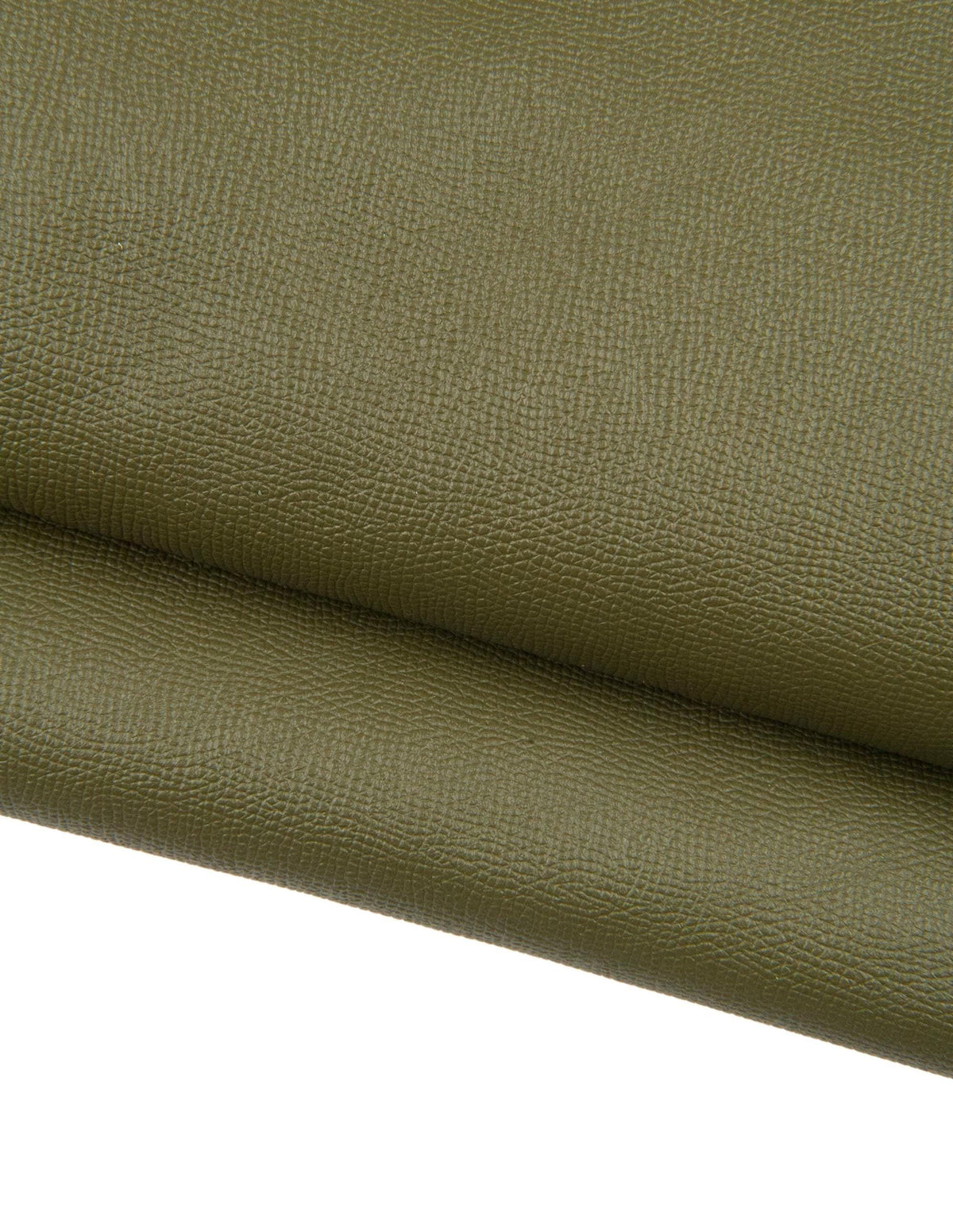 Military green SAFFIANO leather hide, classic EMBOSSED cowhide, soft printed thick calfskin for crafters 1.5-1.7 mm B18797-TU La Garzarara