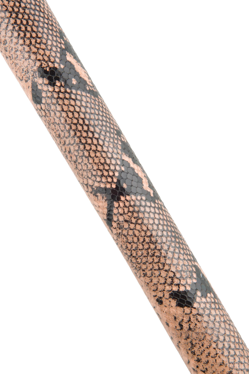 REPTILE textured cowhide, beige - black SNAKE python pattern on leather hide, glossy soft animal printed calfskin B18910-ST La Garzarara