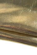 Gold LIZARD leather skin, METALLIC textured sheepskin, golden solf hide for hobbyists B19102-MT La Garzarara