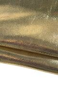 Gold LIZARD leather skin, METALLIC textured sheepskin, golden solf hide for hobbyists B19102-MT La Garzarara