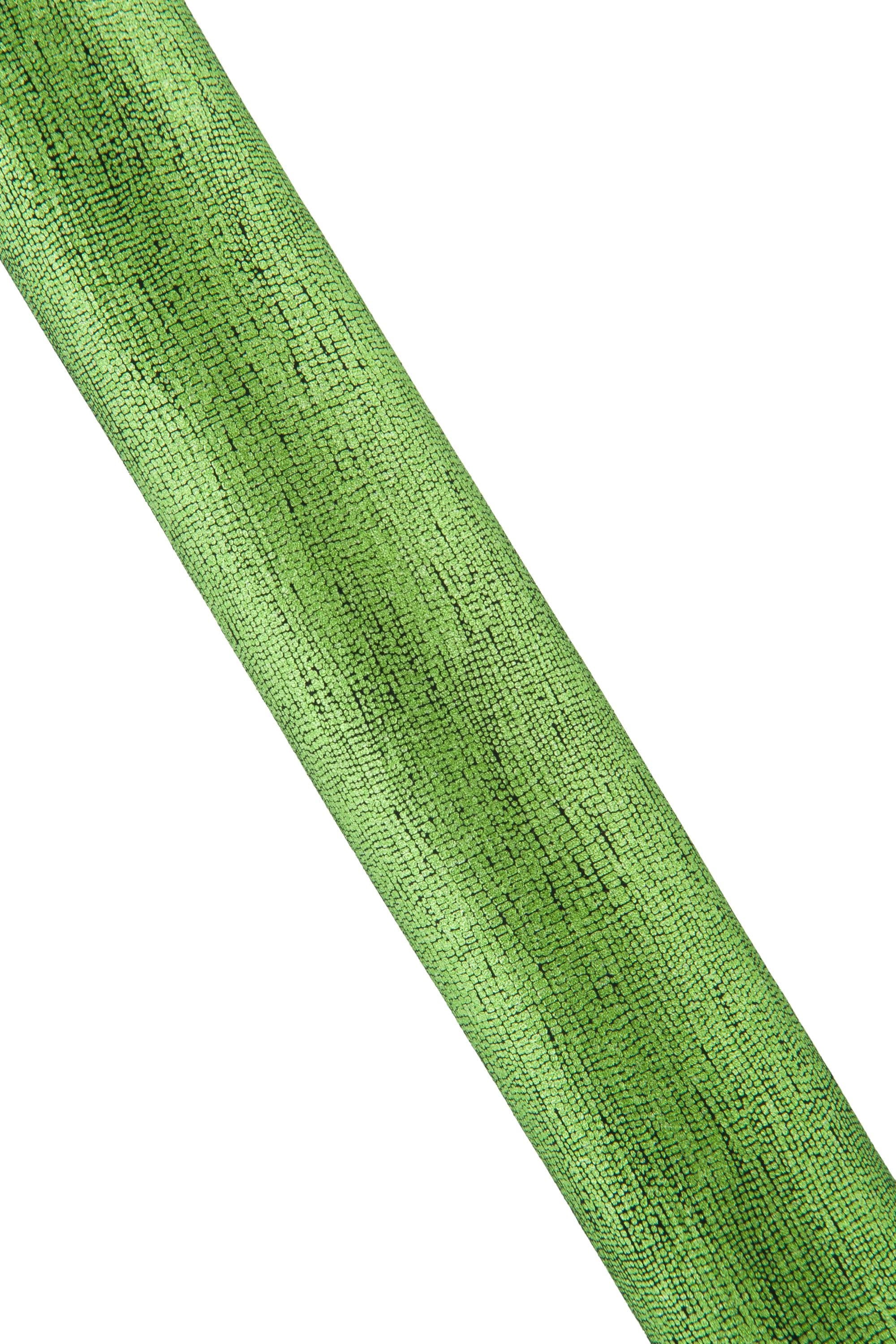 NEON green leather skin, soft metallic goatskin, bright GLITTER snake-like textured hide for crafters B19079-MT La Garzarara