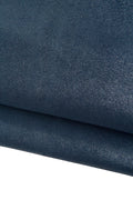 Blue METALLIC suede leather hide, shiny soft calfskin with silver GLITTER, 1.1 - 1.3 mm B19109-MT La Garzarara