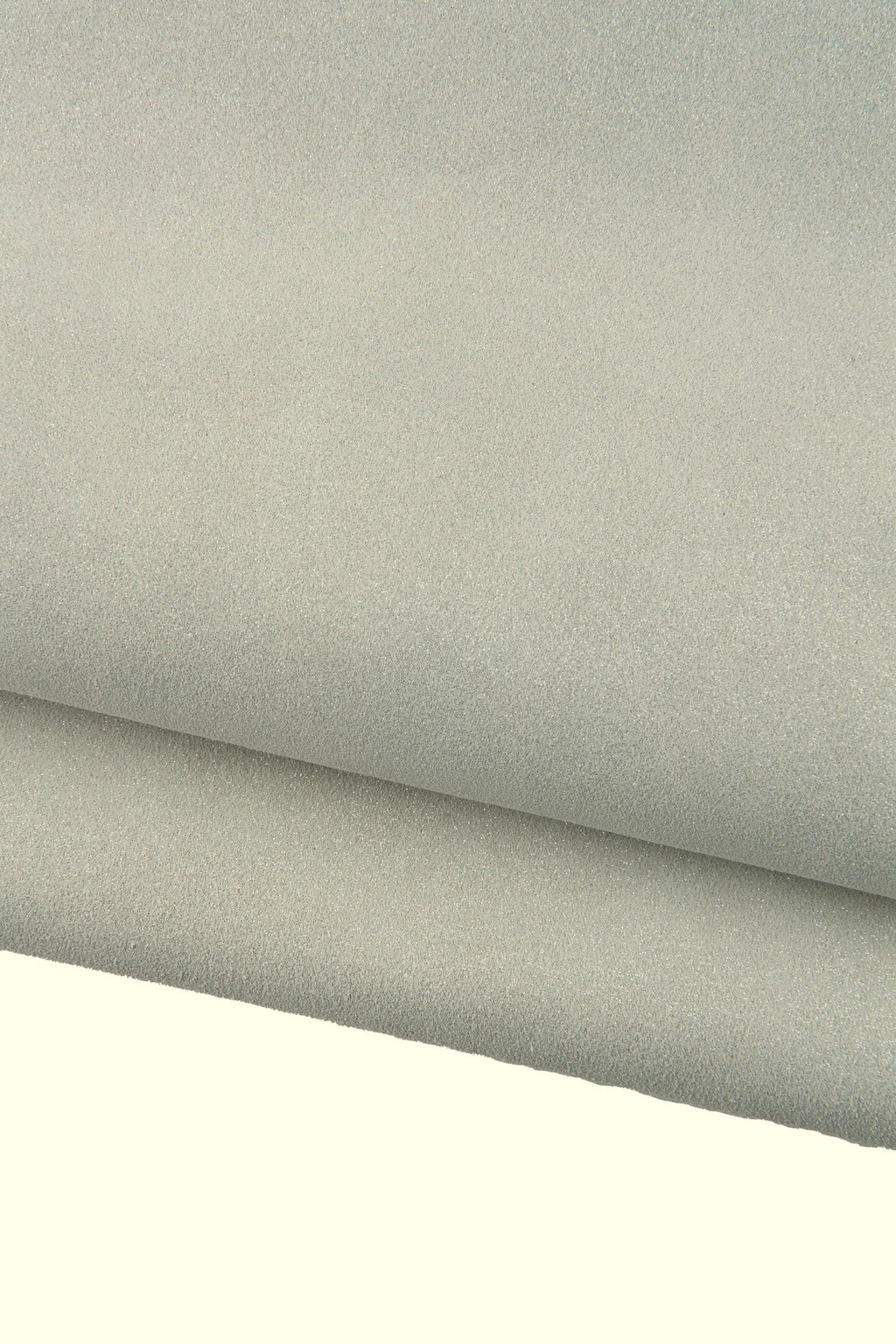 Sparkly Silver suede leather hide, metallic soft glittered cowhide, bright material for crafters 1.2-1.4 mm B19107-MT La Garzarara