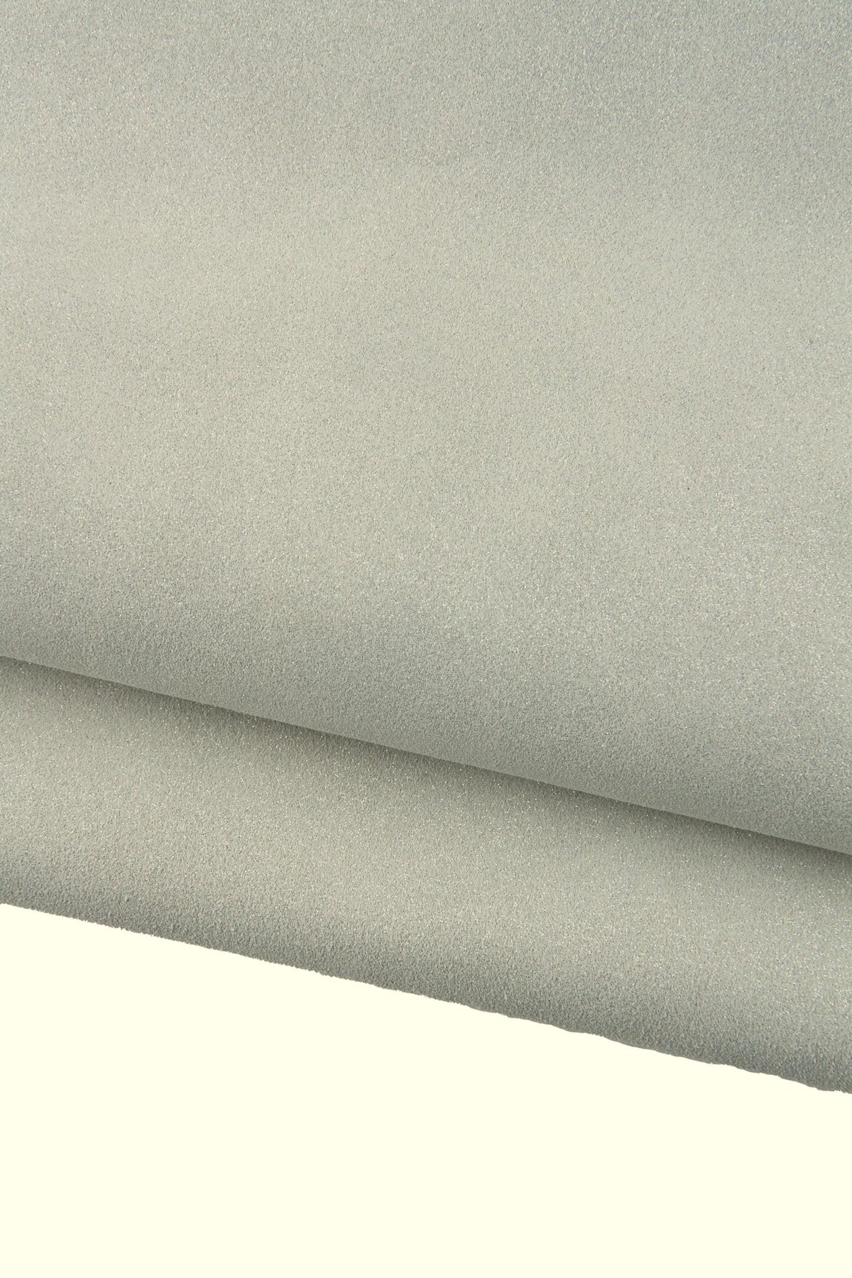 Sparkly Silver suede leather hide, metallic soft glittered cowhide, bright material for crafters 1.2-1.4 mm B19107-MT La Garzarara