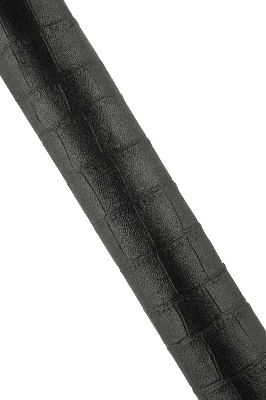 Black CROCODILE embossed leather skin, semi glossy ALLIGATOR printed goatskin, soft hide for crafting B19076-TB