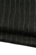 Black CROCODILE embossed leather skin, semi glossy ALLIGATOR printed goatskin, soft hide for crafting B19076-TB