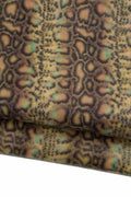 Glitter CHEETAH leather skin, multicolor leopard hide, fancy metallic animal print textured hide for hobbyists B19122-MT(st) La Garzarara