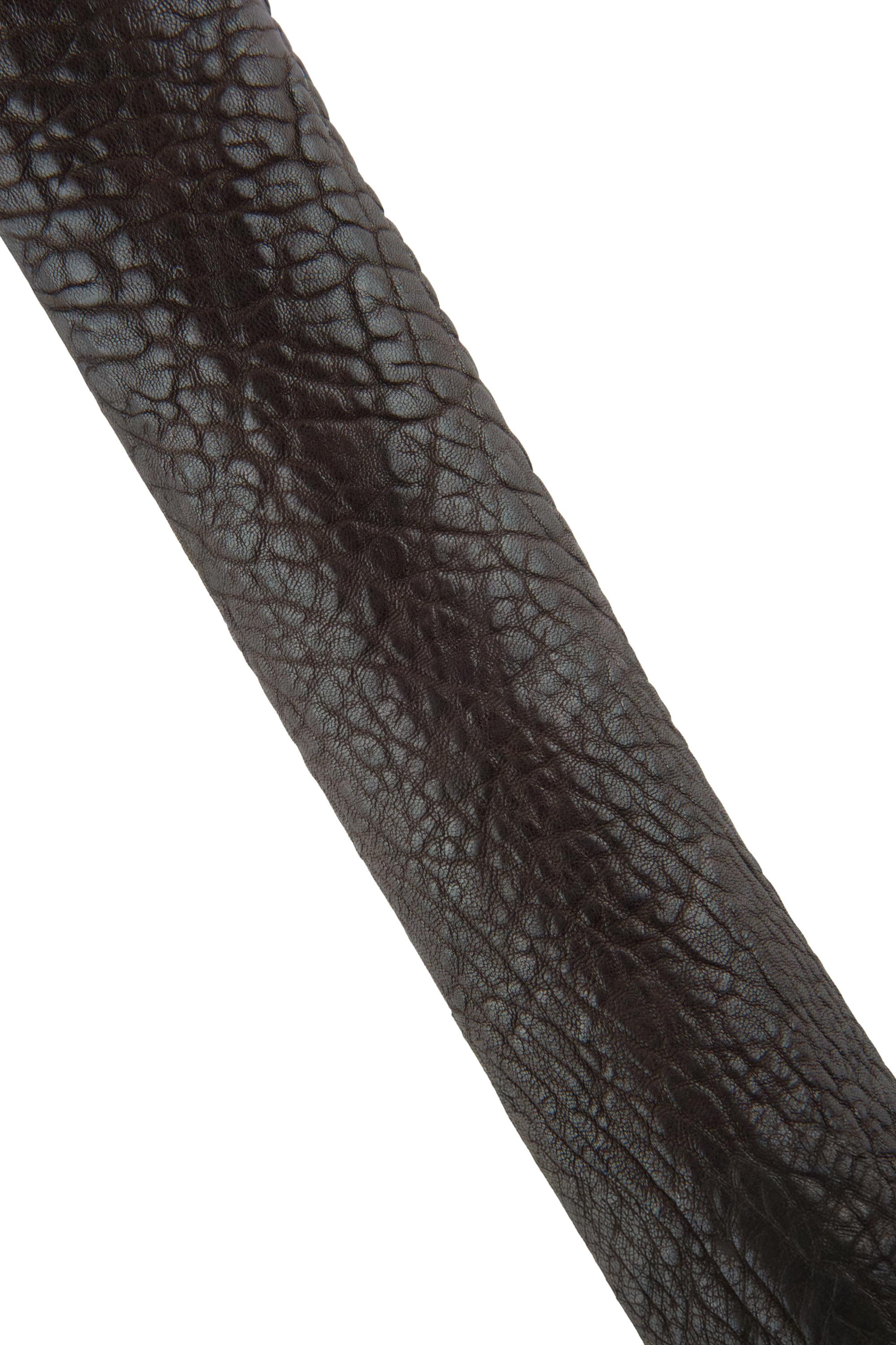 Dark brown ELEPHANT printed leather skin, grained goatskin, sporty VINTAGE hide for crafters 1.6 - 1.8 mm B19127-VT La Garzarara