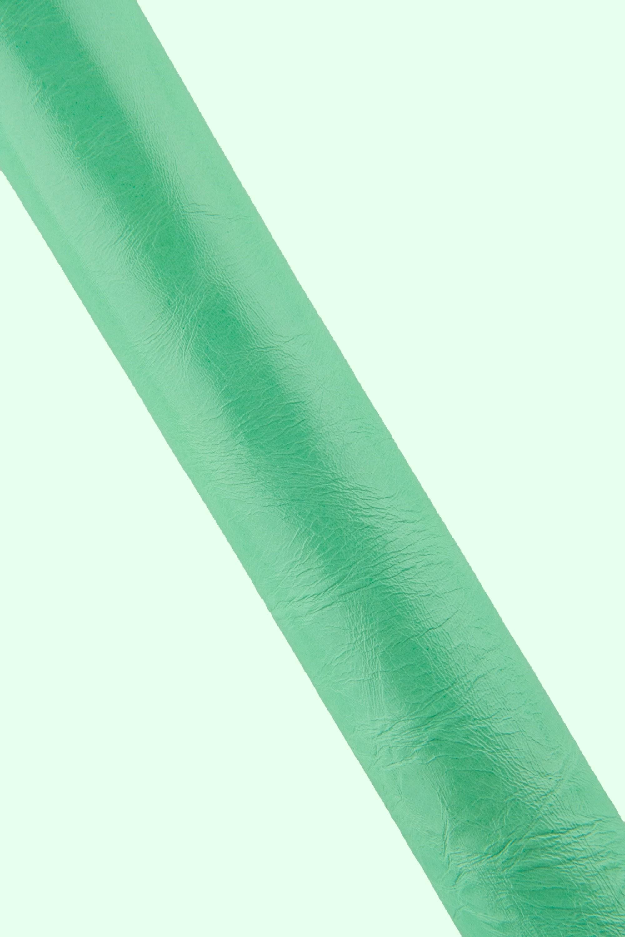 Aqua GLOSSY leather skin, acquamarine soft goatskin, grainy light green goat for hobbyists B19092-TU La Garzarara
