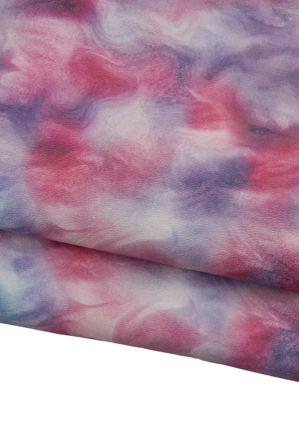 TIE DYE printed leather skin, pink - blue shaded goatskin, hand painted soft matt hide for hobbyists B18978-DM La Garzarara