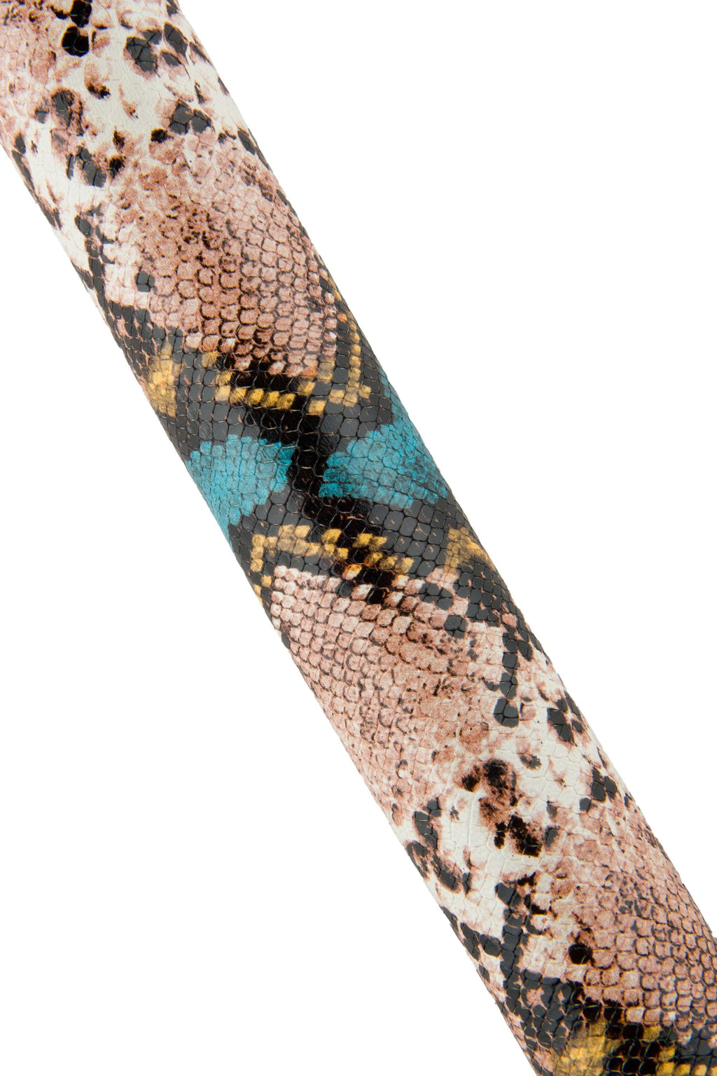 MULTICOLOR PYTHON printed leather skin, reptile textured goatskin, snake pattern on glossy soft hide, ideal for diy B19015-ST La Garzarara