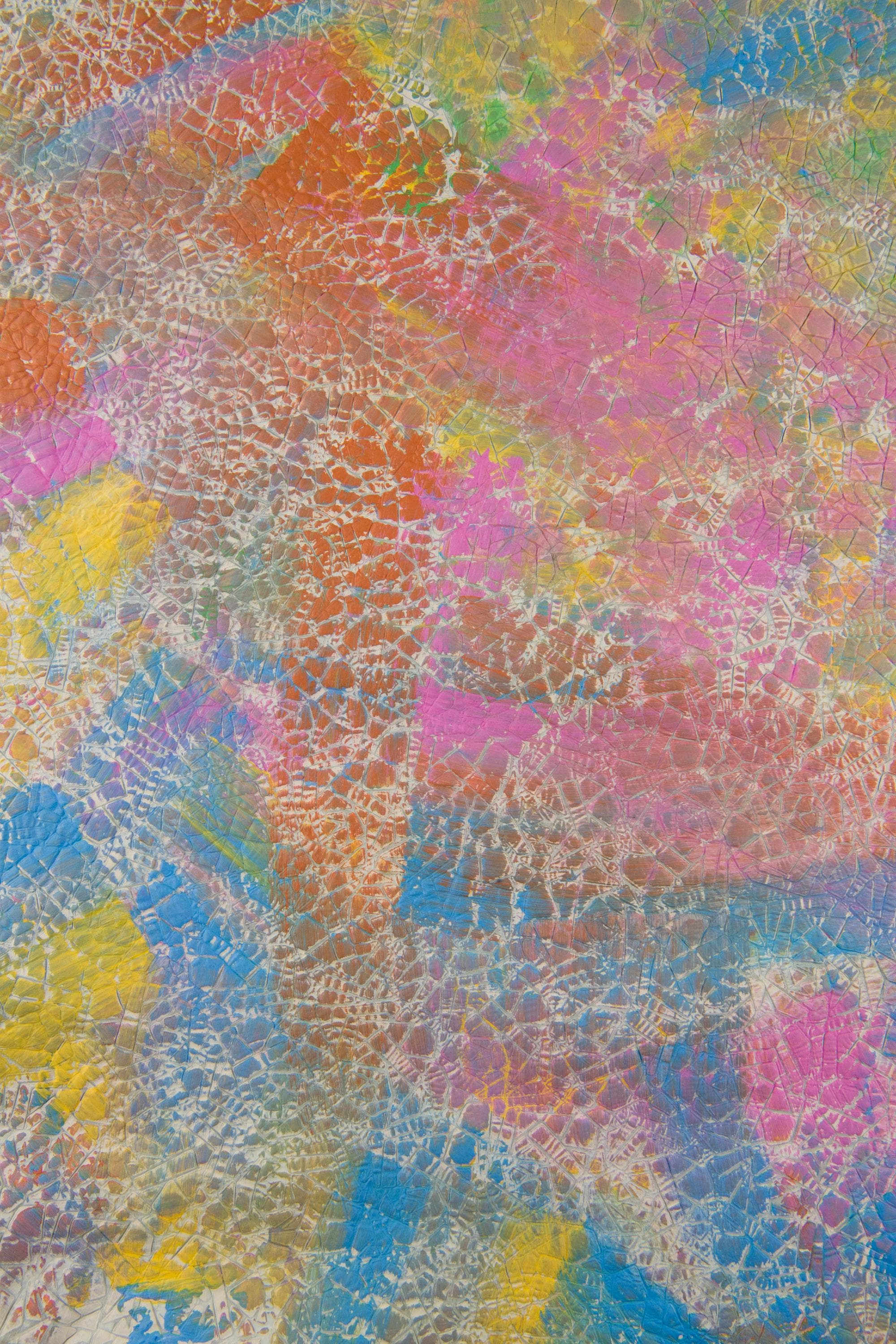 Pastel Abstract Leather Hide, Hand Painted Designer Lamb Skin Unique,One of a Kind Luxury Fashion LeatherB19049-ST La Garzarara