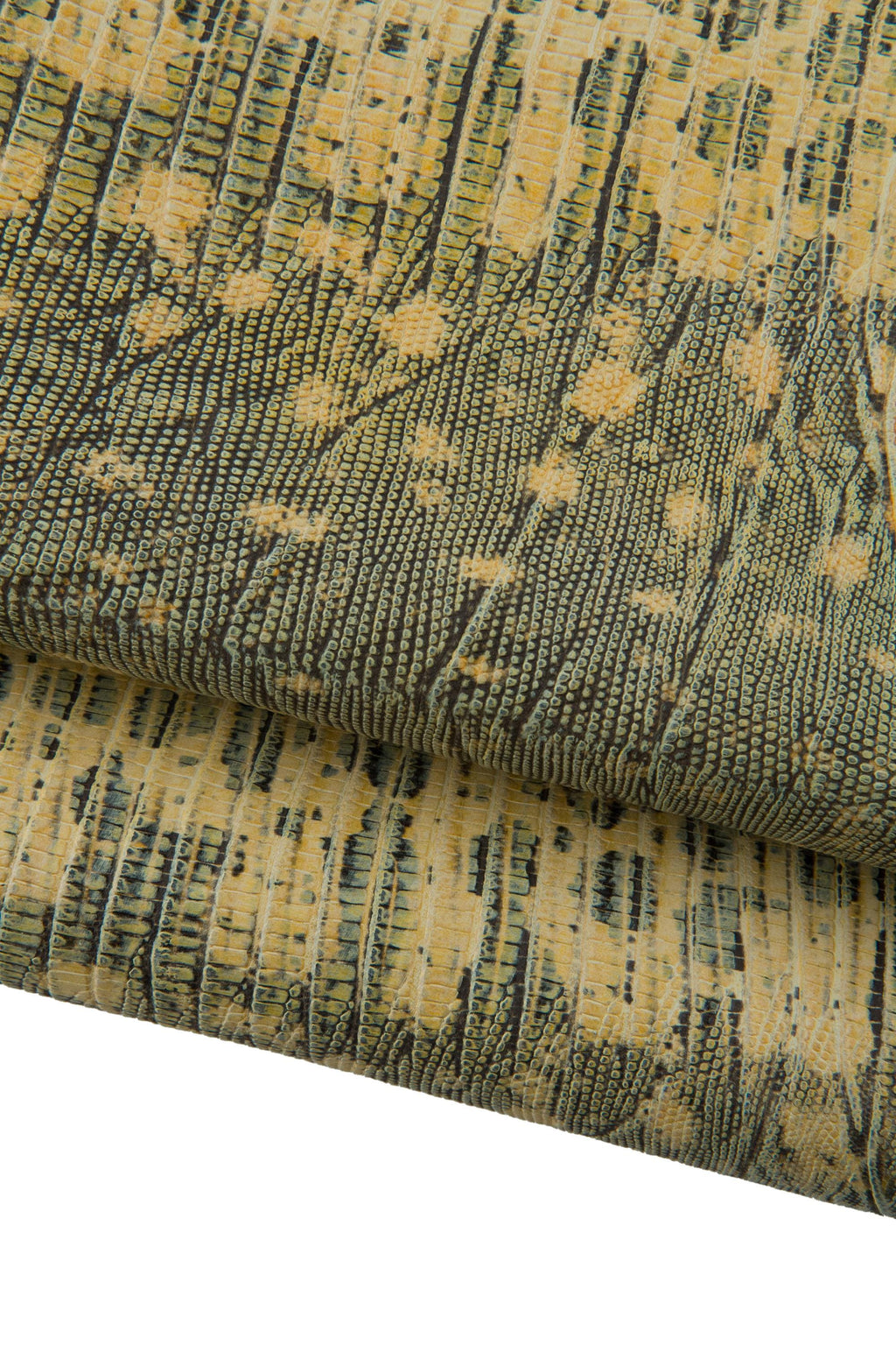 Lizard Print Leather Hide Beige Taupe, Italian Embossed reptile cowhide, Natural Sand cow for Bags Shoes Crafts B19096-ST La Garzarara