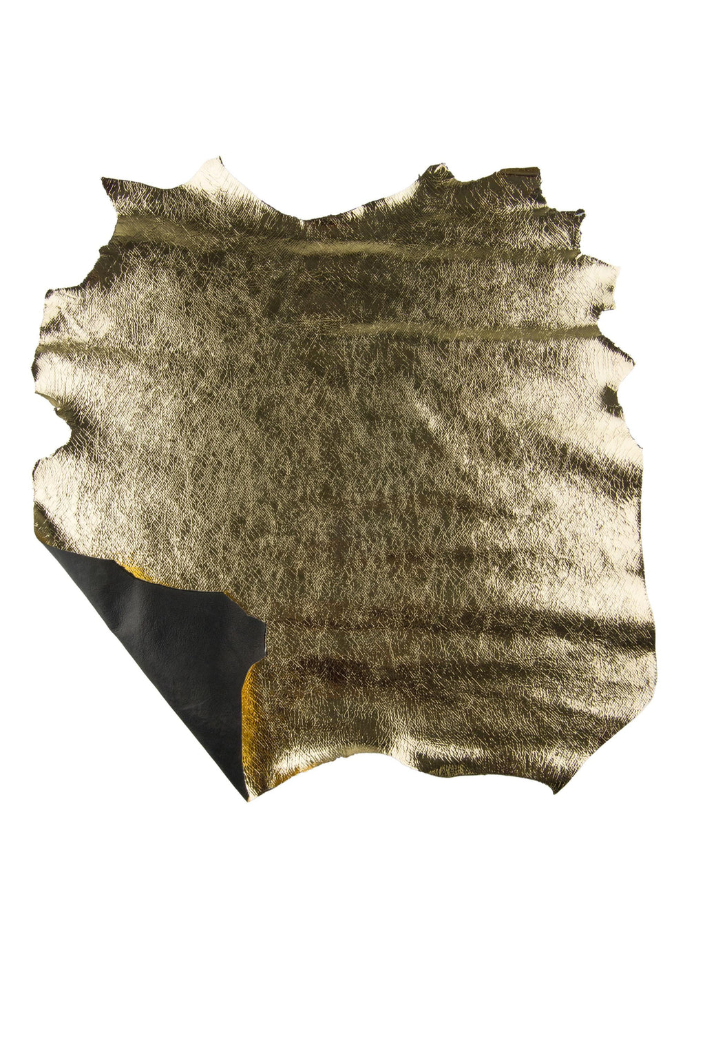 GOLD PYTHON printed leather skin, metallic snake textured goatskin, golden soft skin B19084-MT(st) La Garzarara