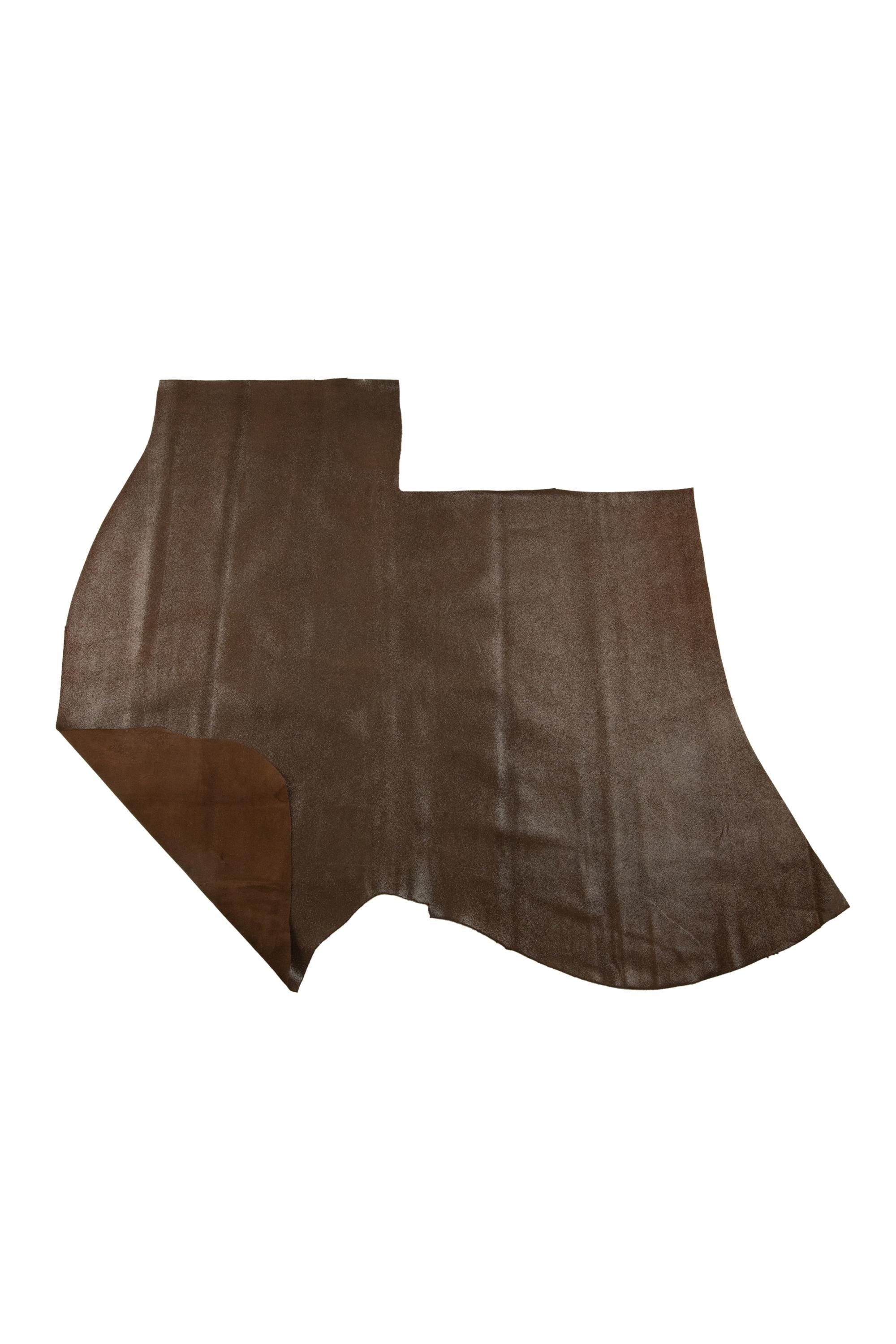 Brown Metallic Suede cow Leather Hide, Bronze Shimmer Suede for Bags Leathercraft Shoes 1.3 - 1.4 mm B19104-MT La Garzarara