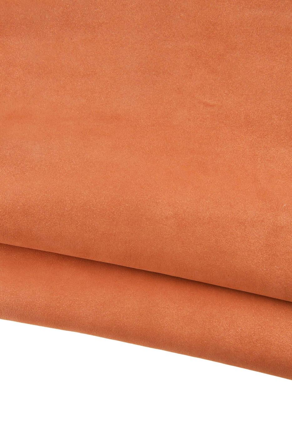 Salmon pink / orange leather skin, GLITTER METALLIC goatskin, soft sparkle hide for hobbyists, 0.8 - 1.0 mm B19098-MT La Garzarara