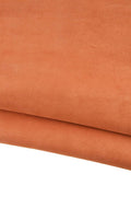 Salmon pink / orange leather skin, GLITTER METALLIC goatskin, soft sparkle hide for hobbyists, 0.8 - 1.0 mm B19098-MT La Garzarara