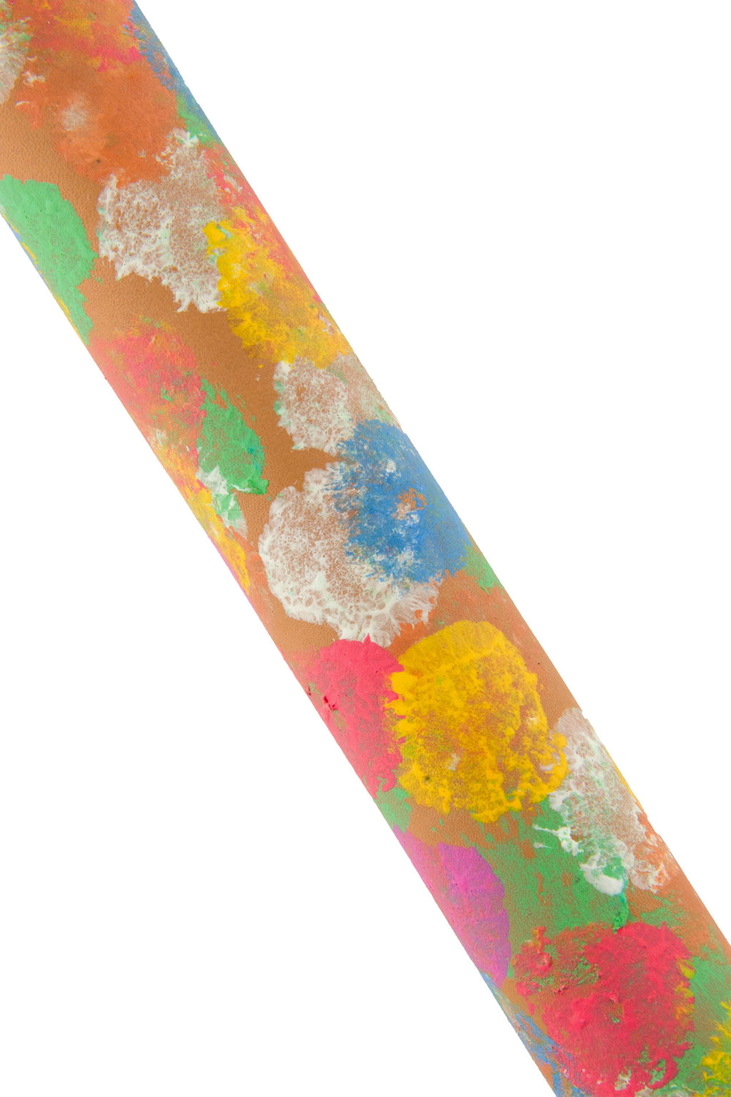 Colorful POLKA DOT printed leather skin, multicolor hand painted goatskin, artistic textured material for projects B19033-DM La Garzarara