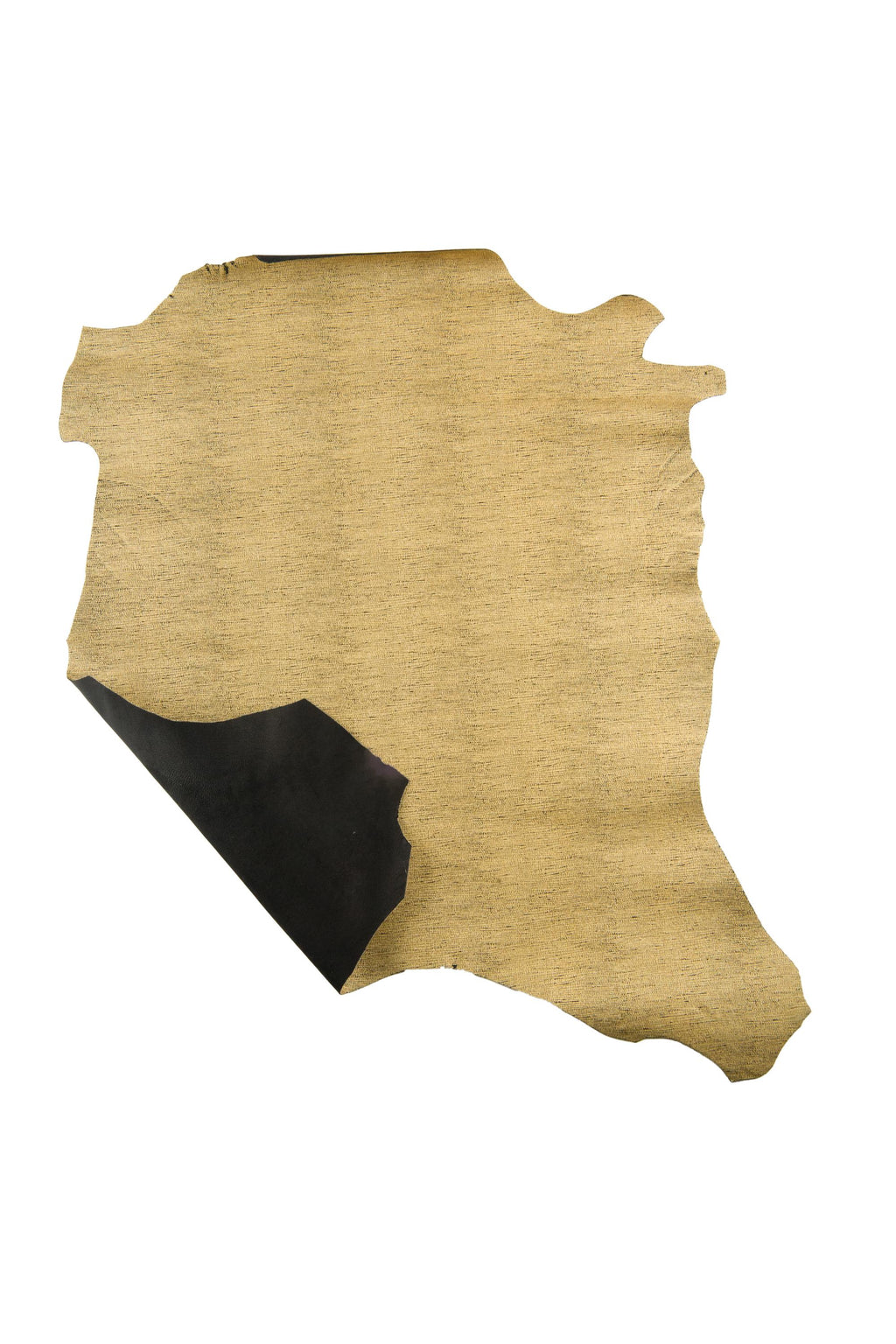 Gold Metallic Leather Hide, Micro Pattern Laminated goatskin, Champagne Gold hide for BagsB19008-MT La Garzarara