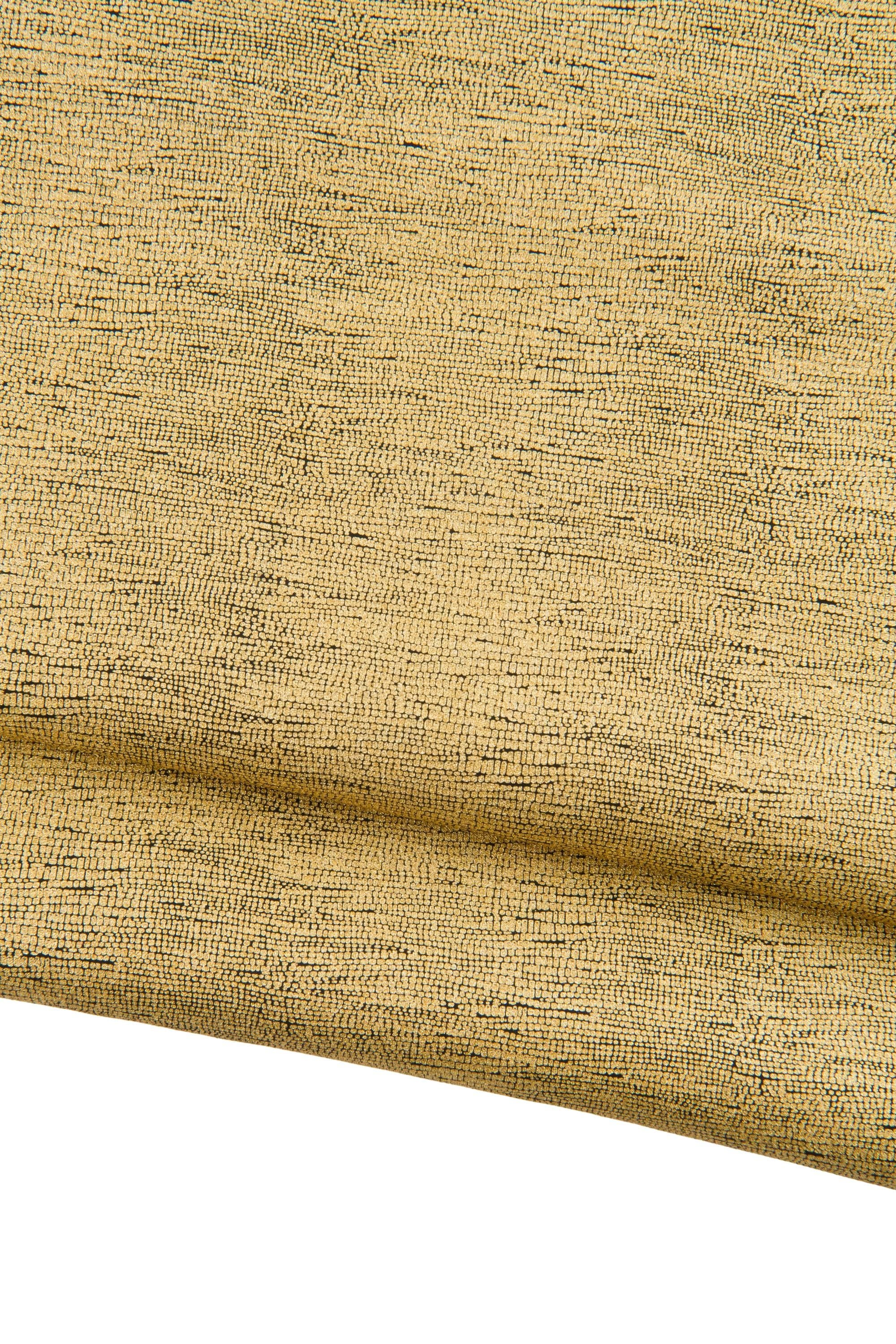 Gold Metallic Leather Hide, Micro Pattern Laminated goatskin, Champagne Gold hide for BagsB19008-MT La Garzarara