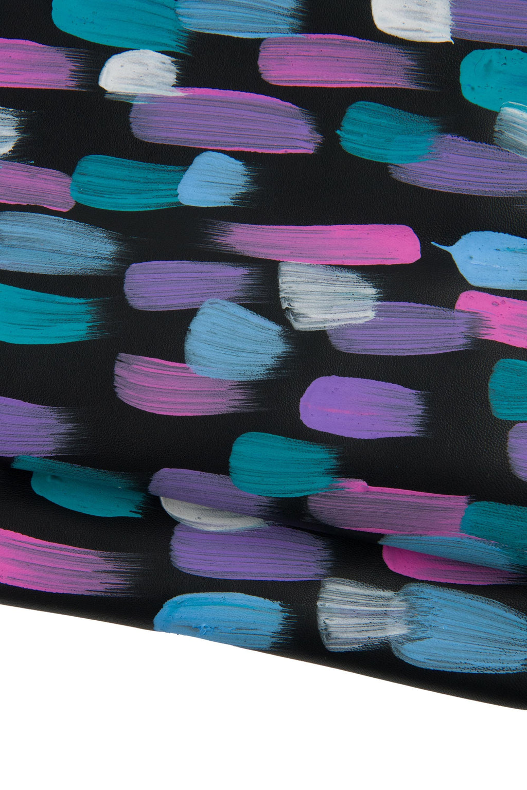 Brush Stroke Leather Skin, Multicolor goatskin leather, soft HAND PAINTED hide for hobbyists B19097-DM La Garzarara