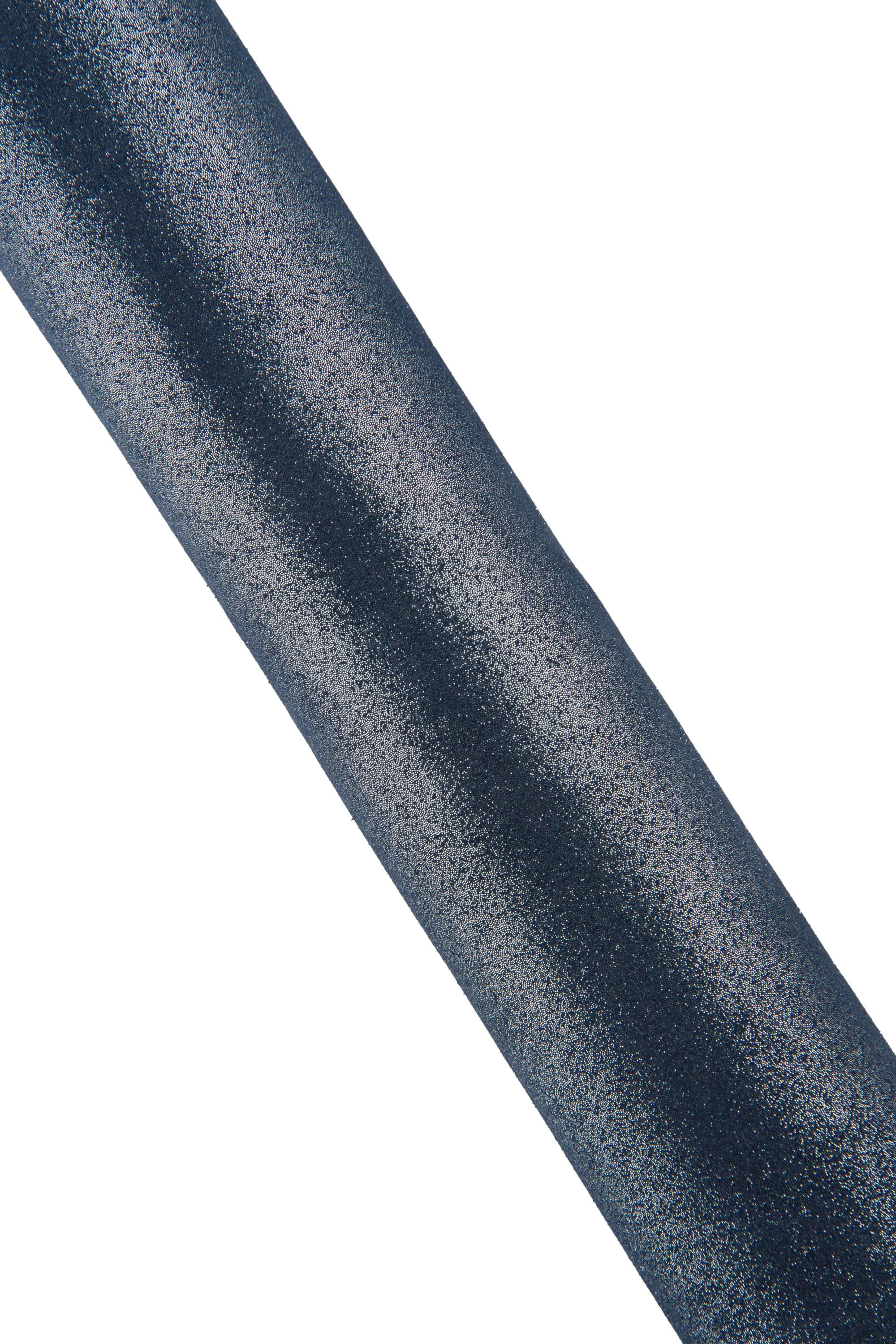 Blue METALLIC suede leather hide, shiny soft calfskin with silver GLITTER, 1.1 - 1.3 mm B19109-MT La Garzarara