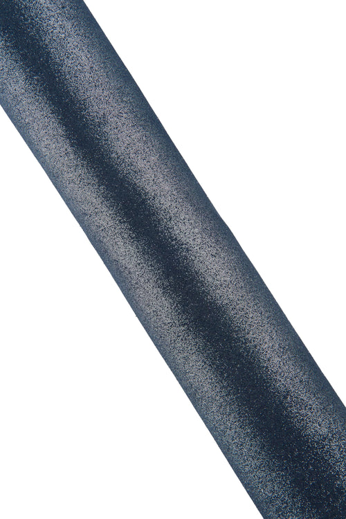 Blue METALLIC suede leather hide, shiny soft calfskin with silver GLITTER, 1.1 - 1.3 mm B19109-MT La Garzarara